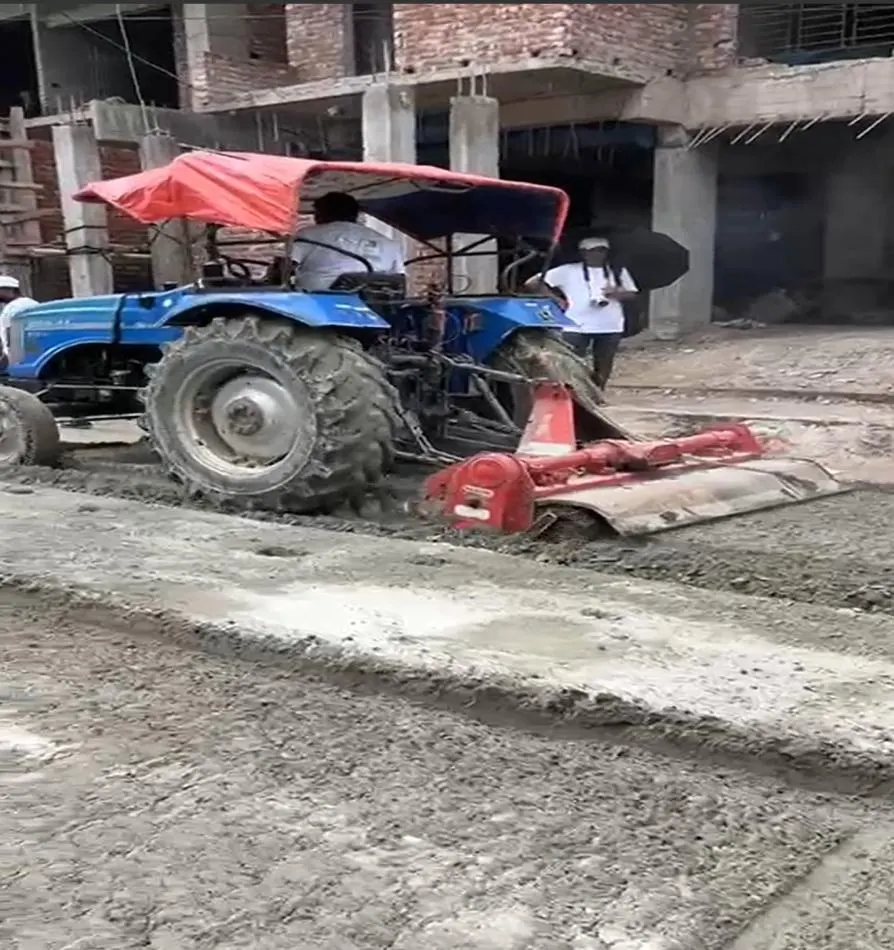 Day 1 — ploughing to a verified 30 cm depth.