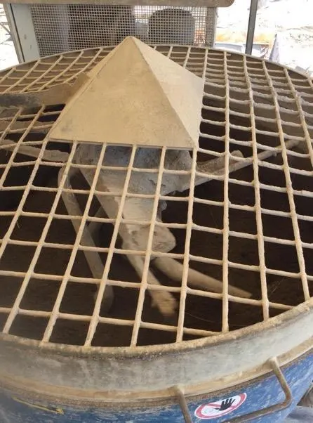 Screened soil prepared for block production.
